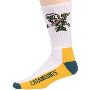  NCAA Vermont Catamounts Tri Color Team Logo Tall Socks 