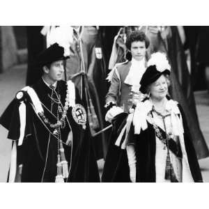  Prince Charles and the Queen Mother Wearing Robes A Suit 