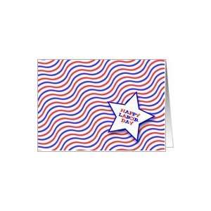  Happy Labor Day Squiggle Stripes Card Health & Personal 