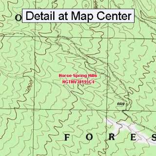 USGS Topographic Quadrangle Map   Horse Spring Hills, Nevada (Folded 