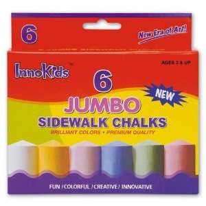  Six Jumbo Sidewalk Street Marking Chalks Toys & Games