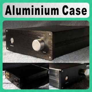 Black Aluminium Chassis DIY Audio Preamp Enclosure Pre Amplifier Metal 