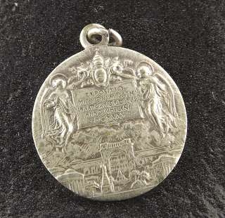 Description Vintage Sterling Silver Catholic Vadican 1925 coin 