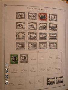 South Africa Stamp Collection on Old Pages  