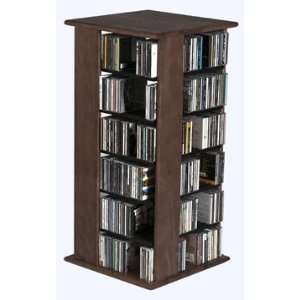  Wood Technology CD DVD Spinning Media Tower in Espresso 