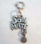 Pewter Soul Mate Charm w/ 8mm Spring Ring