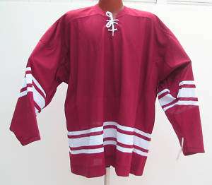 CCM Hockey Jersey Practice Crimson Red lace up 2XL  