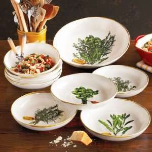  Italian Herb Pasta Bowls, Set of 5