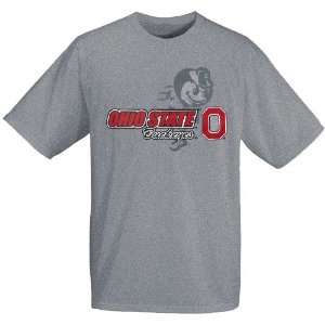    Ohio State Buckeyes Ash Mascot Backdrop T shirt