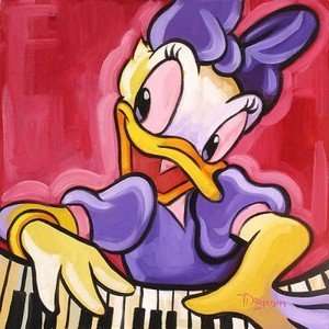   Duck Daisy Jazz Disney Fine Art Giclee by Tim Rogerson: Home & Kitchen