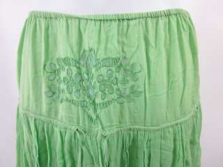 CALYPSO CHRISTIANE CELLE Green Cut Out Long Skirt S  