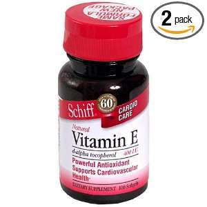  Schiff Natural Vitamin E, 400 IU, Softgels, 100 softgels 
