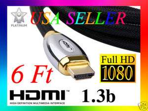   PREMIUM 6 FEET HIGH SPEED HDMI CABLE 1.3 1080P for Sony Samsung LG 6FT