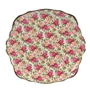  Royal Albert Old Country Roses Chintz Cake Plate: Kitchen 
