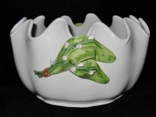 Este Ceramiche Porcellane, Italy, Clam Shell Bowl, Lily  