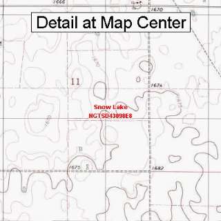  USGS Topographic Quadrangle Map   Snow Lake, South Dakota 