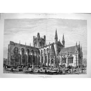   1881 EXTERIOR CHESTER CATHEDRAL ARCHITECTURE ENGLAND