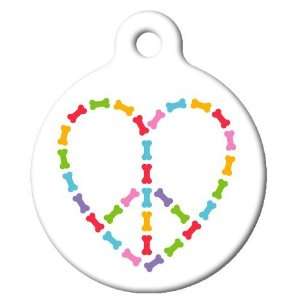  Dog Tag Art Custom Pet ID Tag for Dogs   Peace and Love Dog 