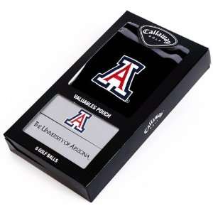  Arizona Wildcats Valuables Pouch and 6 Golf Ball Set 