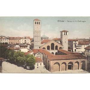  1920s Vintage Postcard Chiesa di San Ambrogio Milan Italy 