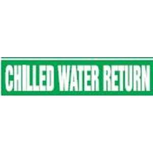 CHILLED WATER RETURN   Cling Tite Pipe Markers   outside diameter 1 1 
