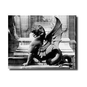  Chimaera From The St Michel Fountain Paris C1860 Giclee 