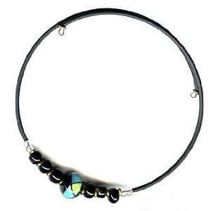  Choker Necklace   Glass Bead accented with Kazuri Beads 