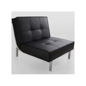  NewSpec Black Leather Sofa Bed
