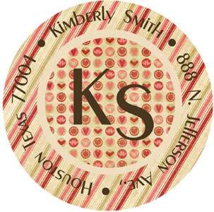 48 round address labels 2.5 stickers party favors  