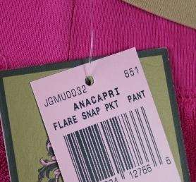 Juicy Couture Anacapri Pink Terry Snap Cargo Pant L  