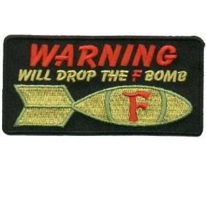   BOMB WARNING Embroidered Motorcycle Biker Fun Patch!!: Everything Else
