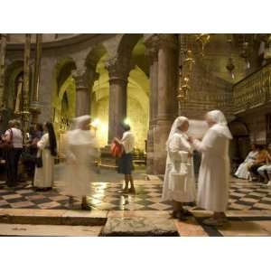 Nuns in the Church of the Holy Sepulchre, Old Walled City, Jerusalem 