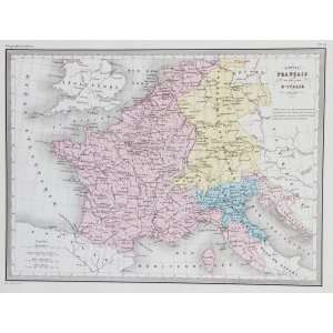  Huot Map of France and Italy in 1815 (1867): Office 