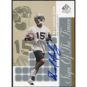   Sign of the Times #SG Sherrod Gideon Autograph Sports Collectibles