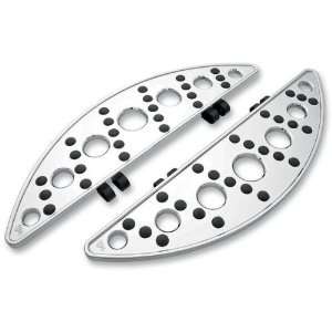   Cycles Long Driver Floorboards   18in.   Semi Circle   Chrome 06 820