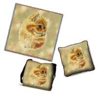 Cameo Persian Kitty Cat Made in USA Woven Tapestry Choice Throw 