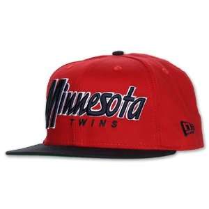  NEW ERA MLB Retro Minnesota Twins Snapback Hat, Red/Navy 