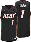 Chris Bosh Jersey: adidas Revolution 30 Black Swingman #1 Miami Heat 