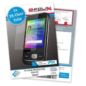  2 x atFoliX FX Clear Invisible screen protector for HTC Smart 