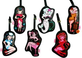 unique fluff tags we carry like the sexy pin up girl designs
