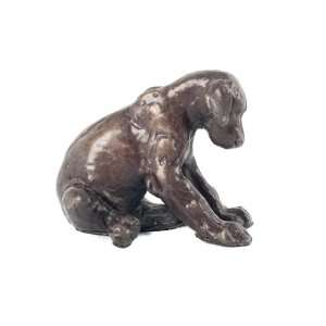  Small Sleepy Puppy Solid Cast Bronze Sculpture: Home 