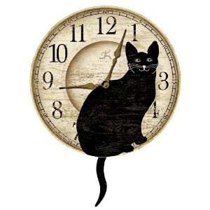  Wagging Cat Tail Pendulum Wall Clock: Home & Kitchen