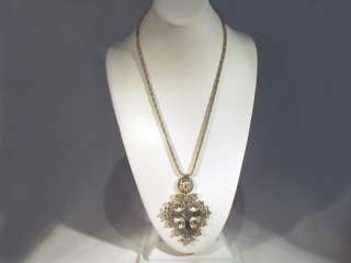 Vintage G. Cini Sterling Silver Medallion & Necklace  