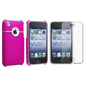  Pink with Chrome Hole Rear Snap on Case for Apple® iPhone 