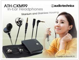 Audio Technica ATH CKM99 Inner Ear Titanium Headphones ATHCKM99 for 