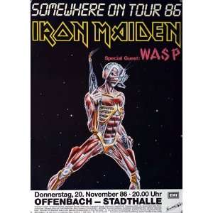 Iron Maiden   Somewhere 1986   CONCERT   POSTER from 