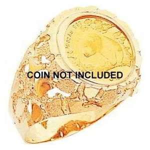  14K Gold 1/20oz Panda Coin Ring Sz 6: Jewelry