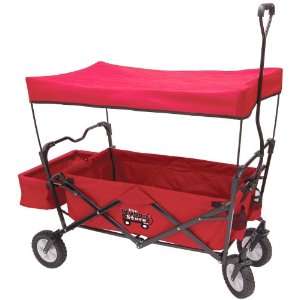  Red Outdoor Folding Utility Wagon with Canopy Top: Toys 