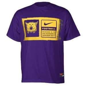  Weber State Wildcats Practice T Shirt (Purple) Sports 