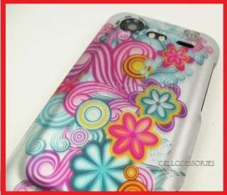 HTC INCREDIBLE 2 VERIZON STAR FLOWERS HARD COVER CASE  